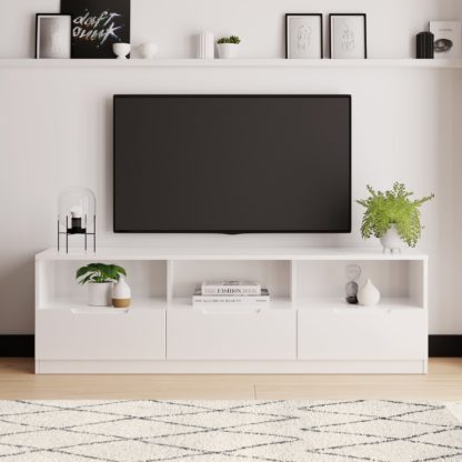 An Image of Larson Extra Wide TV Unit White White