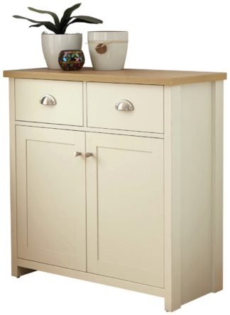 An Image of Lancaster 2 Door 2 Drawer Sideboard - Cream