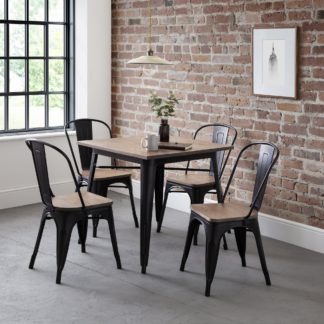 An Image of Grafton Square Dining Table with 4 Chairs Mocha