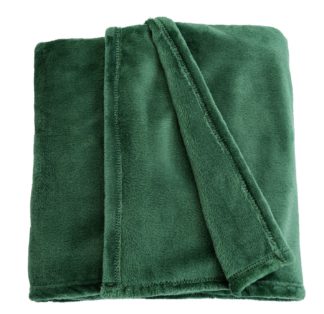 An Image of Argos Home Core Fleece Throw - Green - 125X150cm