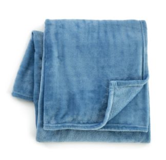 An Image of Habitat Kids Fleece Throw - Blue - 120x150cm