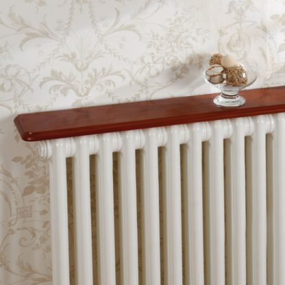 An Image of Oak Effect Radiator Shelf Brown