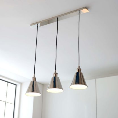 An Image of Rhinefield Pendant Light - 3lt Nickel