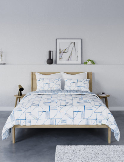 aee353b67c17342c7fb4b2d495e9fe14177da05451a265c4b17391852a76ca2a-3.jpg An Image of M&S Cotton Blend Watercolour Linear Bedding Set