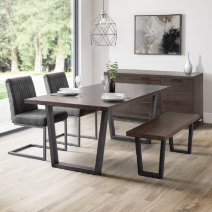 An Image of Brooklyn Rectangular Dining Table Dark Oak Dark Oak