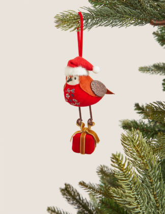 An Image of M&S Felt Hanging Robin Decoration