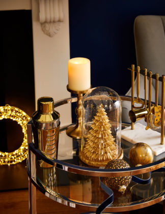 An Image of M&S Gold Christmas Tree Room Decoration
