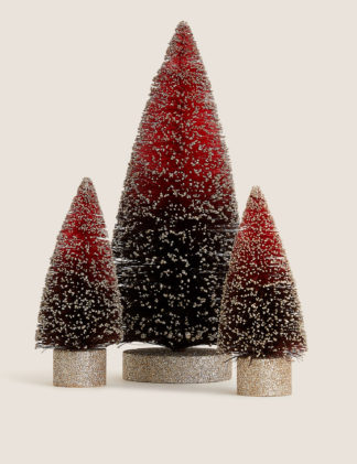 An Image of M&S 3 Pack Bristle Tree Decorations