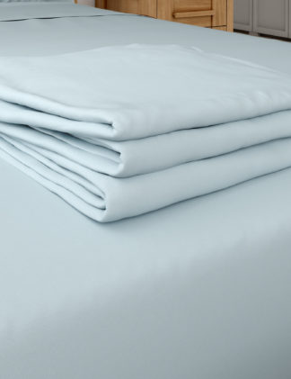 An Image of M&S Body Sensor™ Pure Cotton Flat Sheet