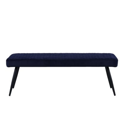 An Image of Montreal Dining Bench Velvet Black