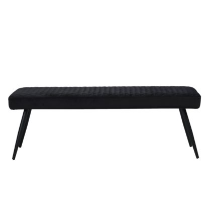 An Image of Montreal Dining Bench Velvet Black