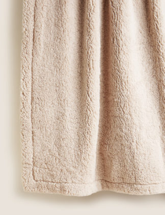 An Image of M&S Sherpa Fleece Throw