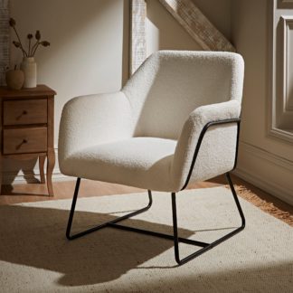 An Image of Oliver Sherpa Chair Ivory