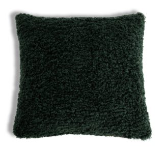 An Image of Habitat Faux Shearling Cushion - Green - 50X50cm