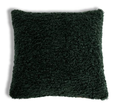 c5669e924fff49b660f601f4a4df6c6a6c7426e1a50633f775a5232da98f2170.jpg An Image of Habitat Faux Shearling Cushion - Green - 50X50cm