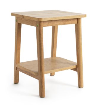 An Image of Habitat Nel Side Table - Oak