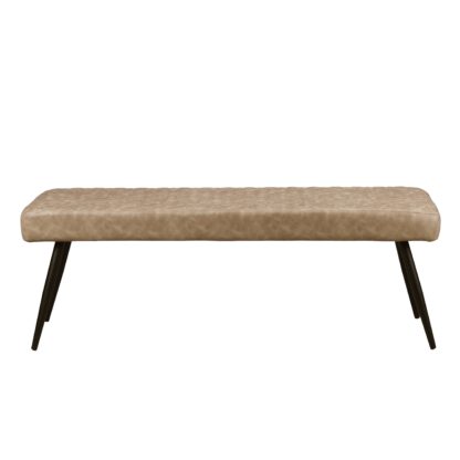 An Image of Montreal PU Leather Dining Bench Black