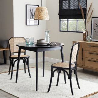 An Image of Leo Dining Table with Tulle Chairs Black
