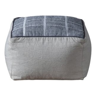 An Image of Volmino Grey Pouffe Grey