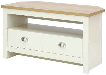 An Image of Lancaster 1 Drawer Corner TV Unit - Cream