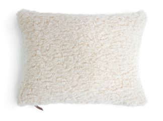 An Image of Habitat Faux Shearling Cushion - Oatmeal - 60X40cm
