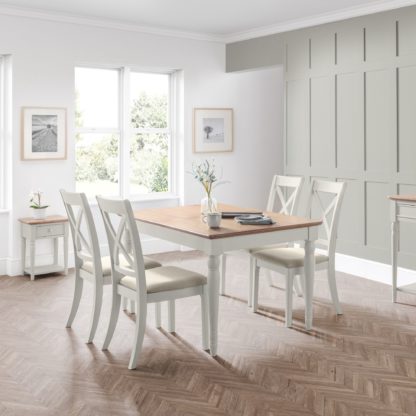 An Image of Provence Extendable Dining Table with 4 Chairs Grey