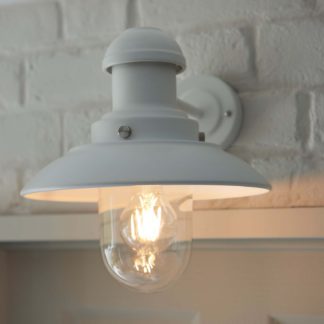 An Image of Hereford Outdoor Wall Light - White