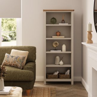 An Image of Bromley Large Bookcase Grey Grey
