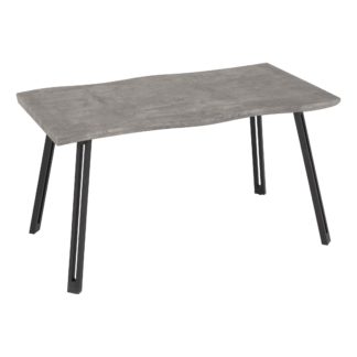 An Image of Quebec Wave Concrete Effect Dining Table Grey
