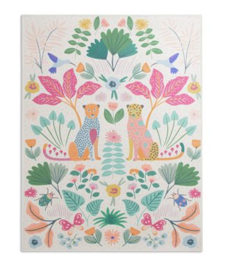 An Image of Habitat Kids Enchanted Print Rug - Multi - 80x110cm