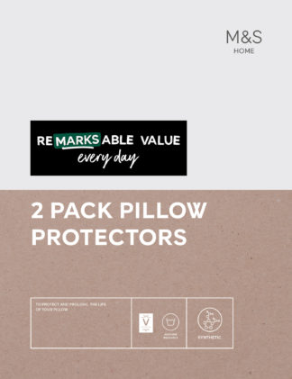 An Image of M&S 2 Pack Microfibre Pillow Protectors