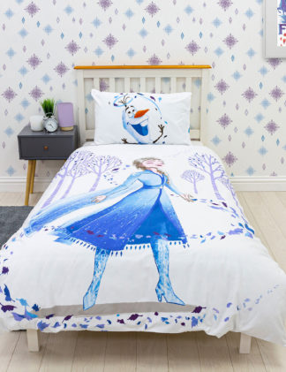 An Image of M&S Cotton Blend Frozen™ Single Bedding Set
