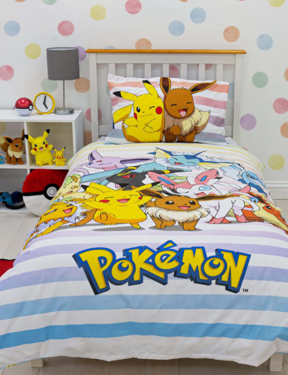 An Image of M&S Cotton Blend Pokémon™ Single Bedding Set