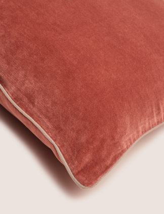 An Image of M&S Pure Cotton Velvet Cushion