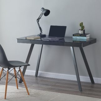 An Image of Silas 3.0 Smart Desk Charcoal Grey Charcoal (Grey)