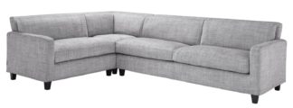 An Image of Habitat Chester Right Corner Fabric Sofa - Black and White