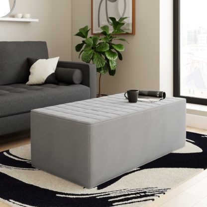 0baaaf78e74b9307257eac2496400b0e0d46f09b2094fc50608e84495ead1a66.jpg An Image of Ezra Brushed Marl Double Fold Out Bed Graphite (Grey)