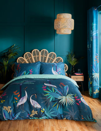 An Image of Sara Miller Pure Cotton Sateen Heron Bedding Set