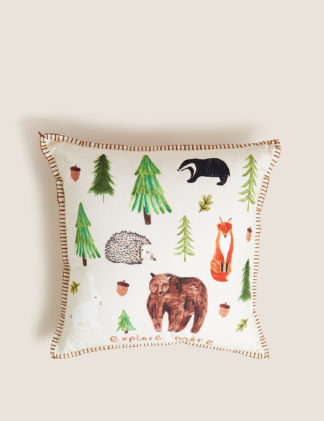 An Image of M&S Pure Cotton Animal Cushion