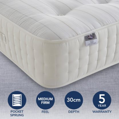 An Image of Silentnight 2000 Pocket Sprung Natural Mattress White