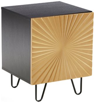 An Image of Lloyd Pascal Radiance Side Table - Black & Gold