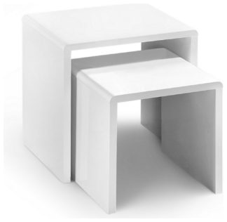 An Image of Julian Bowen Manhattan Nest of 2 Tables - White Gloss