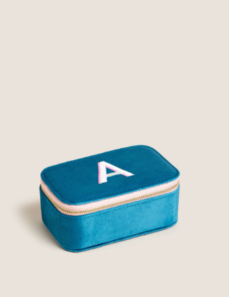 An Image of M&S Velvet Alphabet Trinket Box