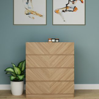 An Image of Taranto 4 Drawer Chest Euro Oak Euro Oak