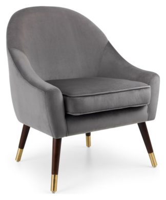 An Image of Julian Bowen Elliot Fabric Armchair - Grey