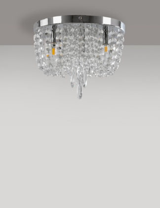 An Image of M&S Beaded Baguette Flush Ceiling Light