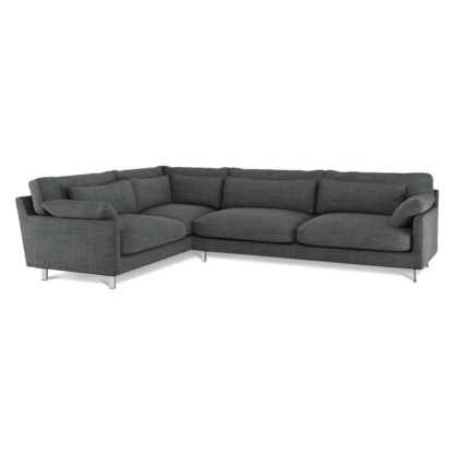 26e0e27b57e9983bea0ef439b28c204fe0cc1f489cbfb2cc79a2fcaa372e9fa0.jpg An Image of Habitat Cuscino Right Corner Fabric Chaise - Black and White