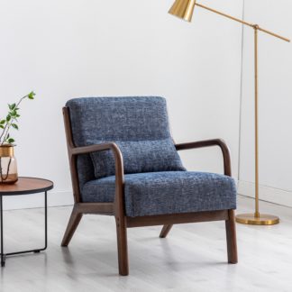 An Image of Khali Chenille Chair Navy