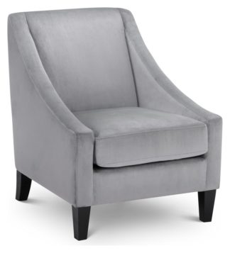 An Image of Julian Bowen Maison Velvet Chair - Grey