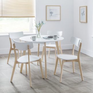 An Image of Casa Round Dining Table White White